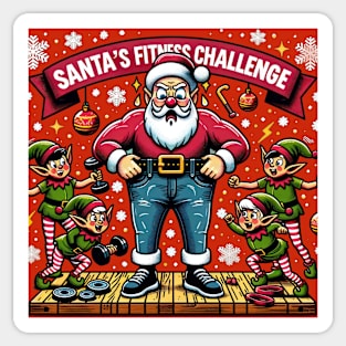 Santa's Fitness Challenge Sticker